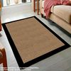 Alfombra De Poliester Estampada 100 X 200cm Modelo Darkbrownrim Multicolor