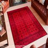 Alfombra De Poliester Estampada 100 X 200cm Modelo Wh1011 Rojo