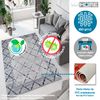 Alfombra De Poliester Estampada 100 X 200cm Modelo Strypered Multicolor