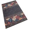 Alfombra De Poliester Estampada 100 X 200cm Modelo Thehighway Tonos Negros