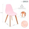 Pack De 4 Sillas Infantiles De Polipropileno Wellhome "escandinava" Rosa