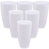 Juego De 6 Vasos Blancos Wellhome.