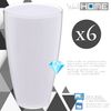 Juego De 6 Vasos Blancos Wellhome.