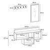 Mueble De Aglomerado De Madera Wellhome 120x67,4x28 Cm Banda Marmol Oro