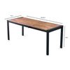 Mesa De Comedor Metal  Wellhome 120x75x74 Cm Pino Atlántico