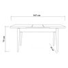 Mesa De Comedor Con Opcion De Abrirse Madera Wellhome 129x75x80 Cm Nogal