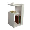 Mesa Auxiliar Con 2 Estantes De Madera Wellhome 35x60x30 Cm Blanco