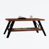 Mesa De Cento Con 2 Niveles De Madera Wellhome 98x43x50 Cm Nogal