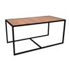 Mesa De Centro Metal  Wellhome 104x50x50 Cm Noga Y Negro