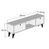 Mesa Tv De Aglomerado Wellhome 138 X 42,6 X 29,5 Cm Nogal negro