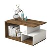 Mesa Auxiliar Aglomerado Wellhome 97x59x8,5 Cm Nogal Y Blanco