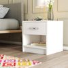 Mesilla De Aglomerado Rechapado Wellhome Niger 52 X 46,8 X 45 Cm Blanco