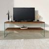 Mesa Tv De Madera De Pino Macizo Wellhome 120 X 45 X 35 Cm Nogal