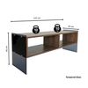 Mesa Tv De Aglomerado Wellhome 120 X 45 X 35 Cm Nogal humo