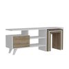 Mesa Tv De Aglomerado Wellhome 120 X 49 X 29,5 Cm Blanco nogal