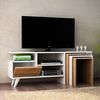 Mesa Tv De Aglomerado Wellhome 120 X 49 X 29,5 Cm Blanco nogal