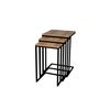 Mesa Nido De Aglomerado Wellhome 44x44x66 Cm Atlantic Y Negro