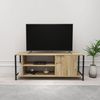 Mesa Tv De Aglomerado Wellhome 120 X 54 X 30 Cm Fieltro  negro