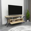 Mesa Tv De Aglomerado Wellhome 124 X 54 X 35 Cm Fieltro  negro