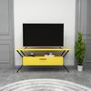 Mesa Tv De Aglomerado Wellhome 124 X 54 X 35 Cm Amarillo negro