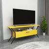 Mesa Tv De Aglomerado Wellhome 124 X 54 X 35 Cm Amarillo negro