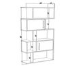 Librería Aglomerado Wellhome  72 X 25 X 171,8 Cm