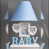 Lámpara De Sobremesa Azul, Baby, Volga, 31x30x50, E27 60w.