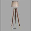 Lámpara Pie Beige Nogal 45x165 E27 60w Wellhome