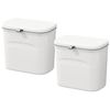 Set De 2 Cubos De Basura Multifuncionales Para Puerta O Pared De 12l Cada Uno (12l+12l)