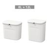 Set De 2 Cubos De Basura Multifuncionales Para Puerta O Pared De 8l Y 12l