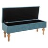 Banco Cofre De Terciopelo Wellhome 102x38x41 Azul