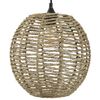 Lámpara Colgante Bola De Ratán Y Metal 33x33x35cm Wellhome