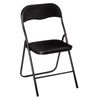 Silla Acero Plegable Negra - Básica Wellhome  39x39x43 Negro