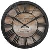 Reloj De Aluminio Vintage Wellhome  Ø37 X 8 Cm Marron