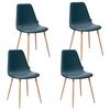 Set De 4 Sillas Hierro-ply Atmosphera 'roka' 45x51x87 Azul