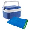 Nevera 10l + Toalla De Playa 90x160cm 380gsm Velour 100%algodon Azul