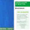Nevera 24 Litros 100%algodon Campos+toalla Playa 90x160cm 380gsm Azul