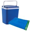 Nevera 29l + Toalla De Playa 90x160cm 380gsm Velour 100%algodon Azul