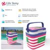 Nevera Life Story 29l Pink Navy + Toalla De Playa 90x160cm 380gsm Velour 100%algodon Rojo