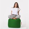 Pouf De Jardín De Poliester Reciclado Wellhome 45x45x45 Color Verde