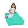 Sillón + Puf Niños Exteriores Poliester Wellhome 65x40x50 Turquesa