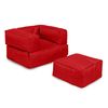 Sillón + Puf Para Niños Para Exteriores Rojo