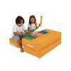 Sillón 2 Pl + Puf Niños Poliester Wellhome 100x40x50 Naranja