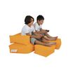 Sillón 2 Pl + Puf Niños Poliester Wellhome 100x40x50 Naranja