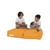 Sillón 2 Pl + Puf Niños Poliester Wellhome 100x40x50 Naranja