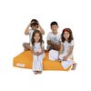 Sillón 2 Pl + Puf Niños Poliester Wellhome 100x40x50 Naranja