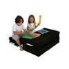 Sillón 2 Pl + Puf Niños Poliester Wellhome 100x40x50 Negro