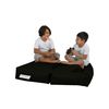 Sillón 2 Pl + Puf Niños Poliester Wellhome 100x40x50 Negro