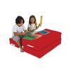 Sillón 2 Pl + Puf Niños Poliester Wellhome 100x40x50 Rojo