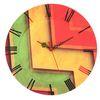 Reloj Decorativo Mdf Colores Vivos